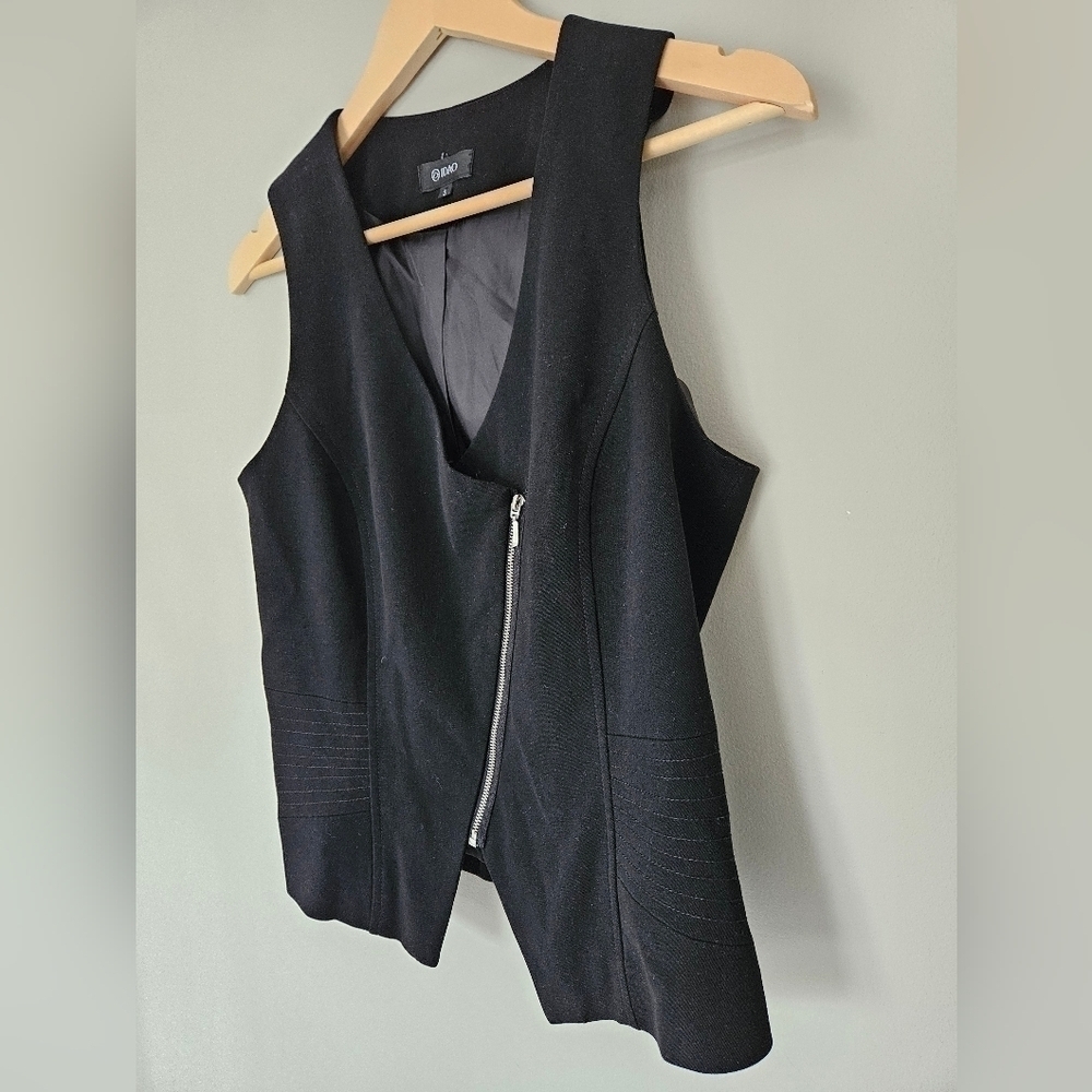 Vintage IDAO sleeveless black vest with zipper - Picture 2 of 7